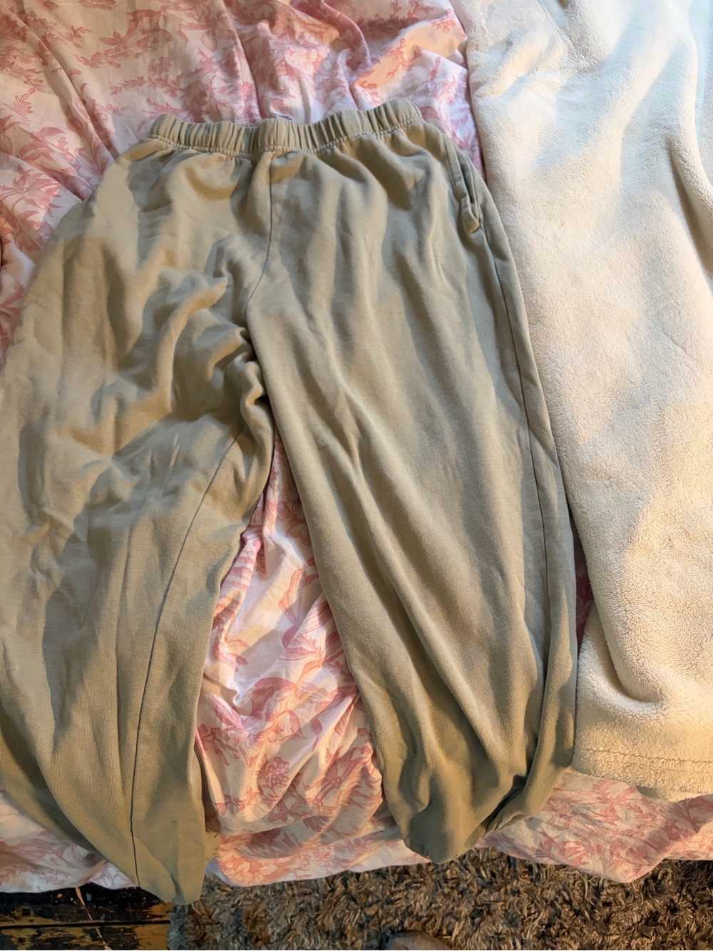 Garage Olive-Tan Track Pants - Elastic Waist Joggers
